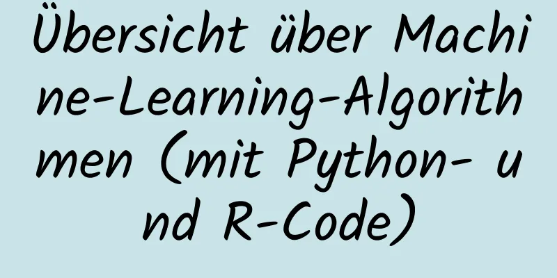 Übersicht über Machine-Learning-Algorithmen (mit Python- und R-Code)