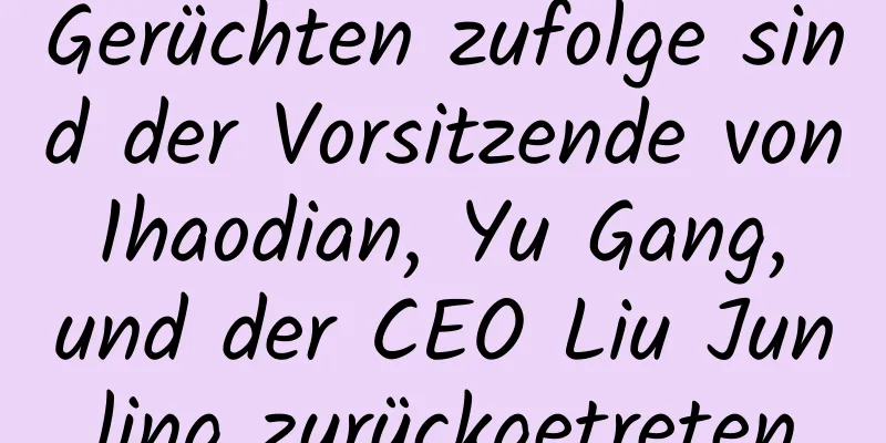 Gerüchten zufolge sind der Vorsitzende von 1haodian, Yu Gang, und der CEO Liu Junling zurückgetreten