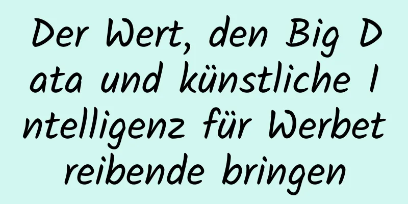 Der Wert, den Big Data und künstliche Intelligenz für Werbetreibende bringen