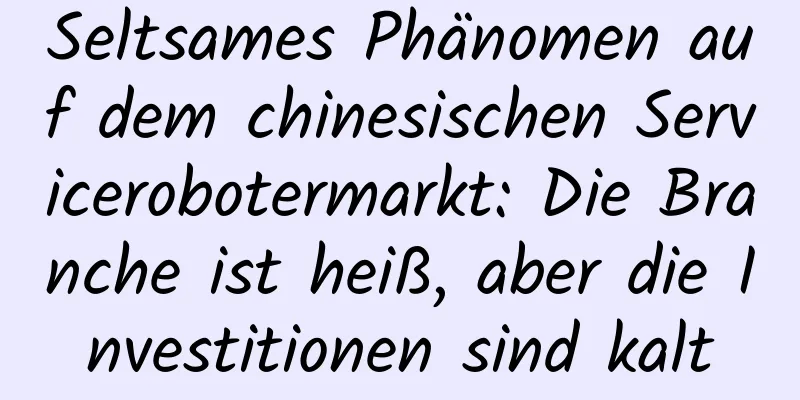 Seltsames Phänomen auf dem chinesischen Servicerobotermarkt: Die Branche ist heiß, aber die Investitionen sind kalt