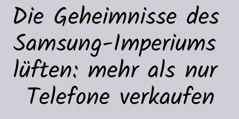 Die Geheimnisse des Samsung-Imperiums lüften: mehr als nur Telefone verkaufen