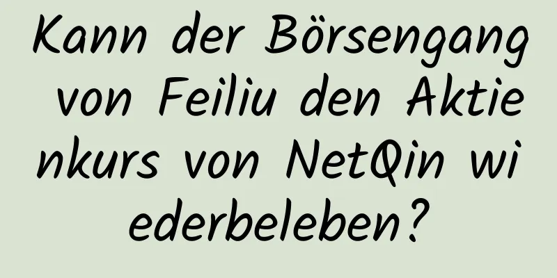 Kann der Börsengang von Feiliu den Aktienkurs von NetQin wiederbeleben?