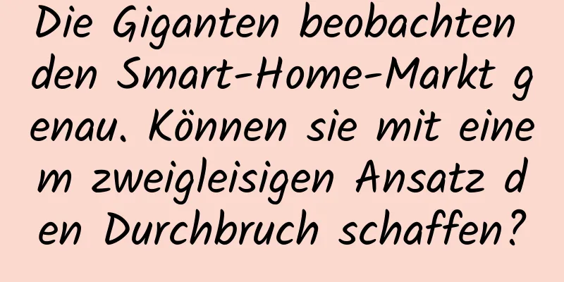 Die Giganten beobachten den Smart-Home-Markt genau. Können sie mit einem zweigleisigen Ansatz den Durchbruch schaffen?