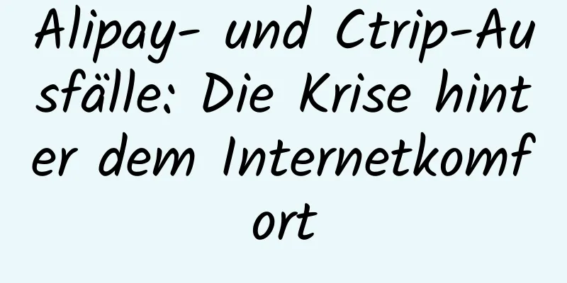 Alipay- und Ctrip-Ausfälle: Die Krise hinter dem Internetkomfort