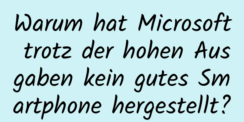 Warum hat Microsoft trotz der hohen Ausgaben kein gutes Smartphone hergestellt?