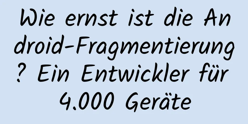 Wie ernst ist die Android-Fragmentierung? Ein Entwickler für 4.000 Geräte