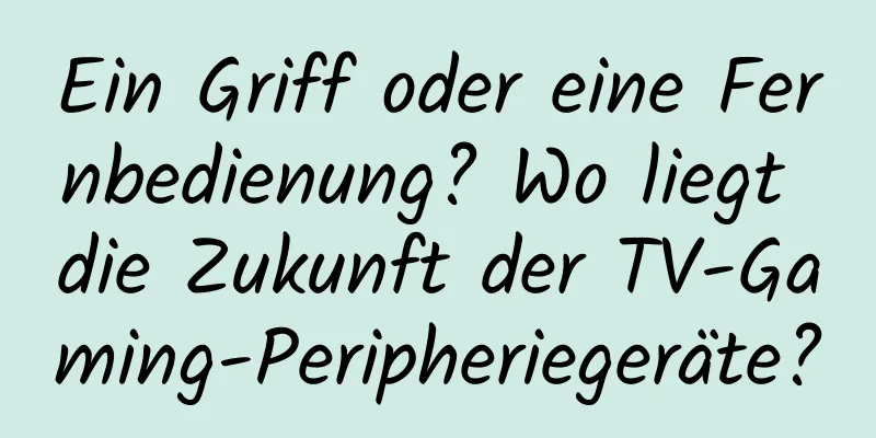 Ein Griff oder eine Fernbedienung? Wo liegt die Zukunft der TV-Gaming-Peripheriegeräte?