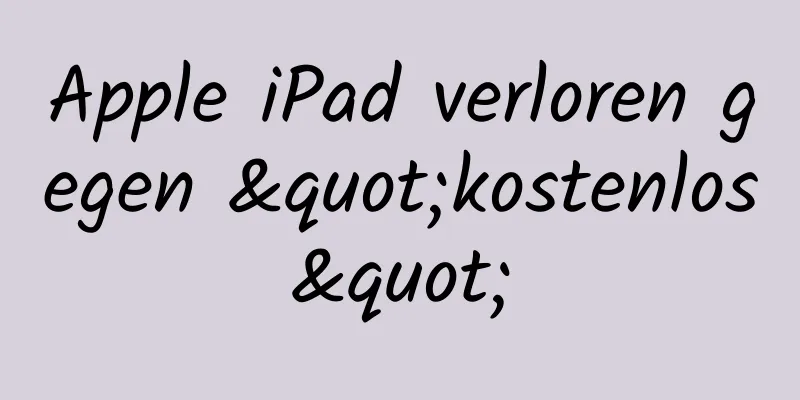 Apple iPad verloren gegen "kostenlos"