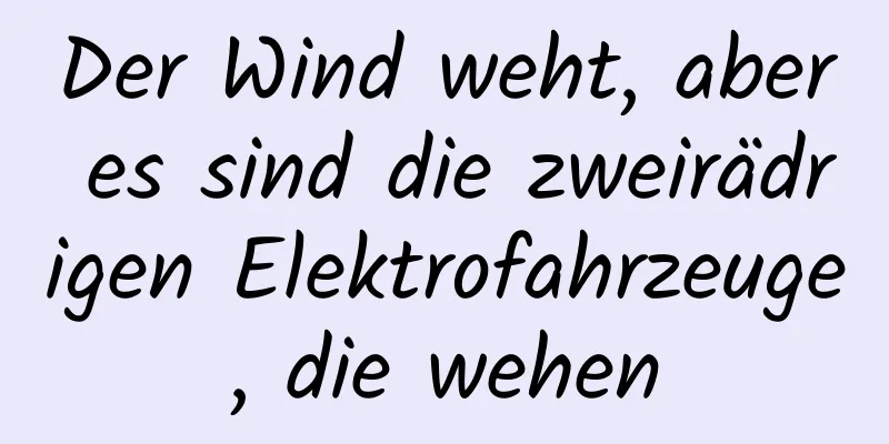 Der Wind weht, aber es sind die zweirädrigen Elektrofahrzeuge, die wehen