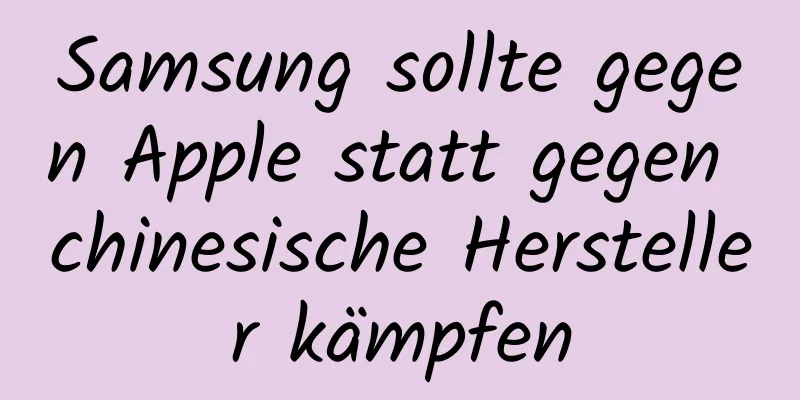 Samsung sollte gegen Apple statt gegen chinesische Hersteller kämpfen