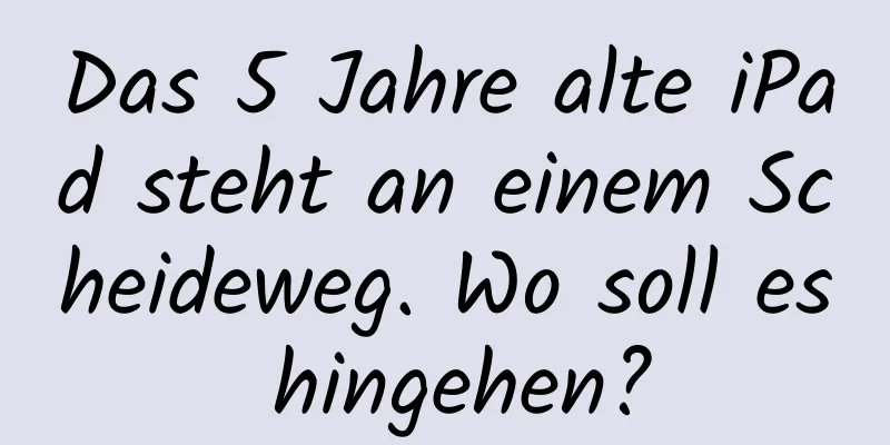 Das 5 Jahre alte iPad steht an einem Scheideweg. Wo soll es hingehen?