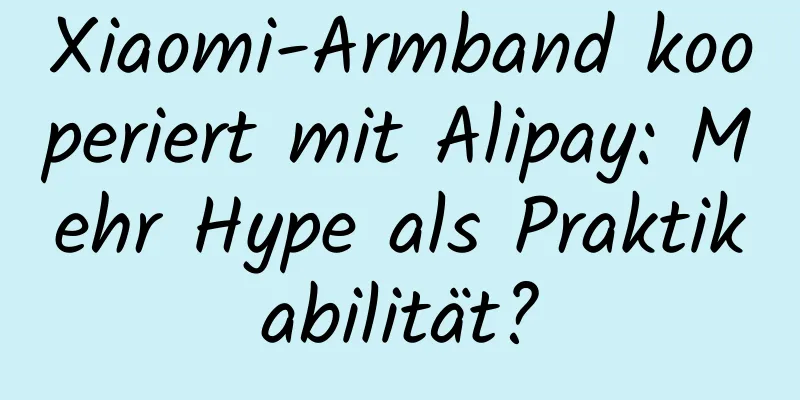 Xiaomi-Armband kooperiert mit Alipay: Mehr Hype als Praktikabilität?