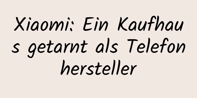 Xiaomi: Ein Kaufhaus getarnt als Telefonhersteller