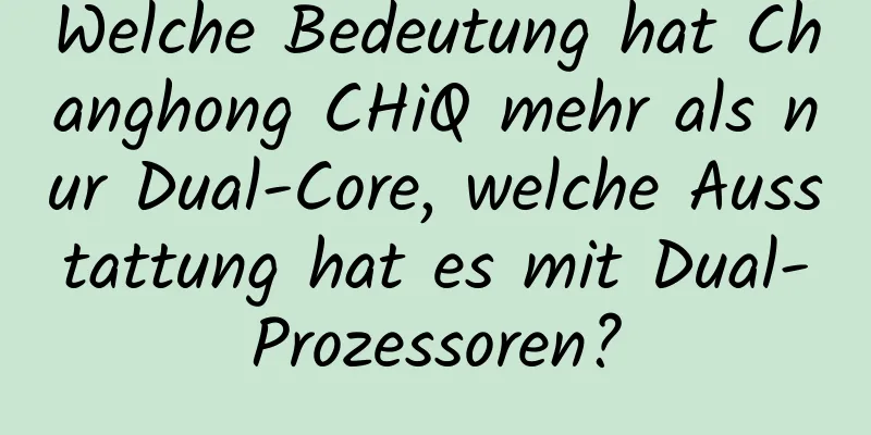 Welche Bedeutung hat Changhong CHiQ mehr als nur Dual-Core, welche Ausstattung hat es mit Dual-Prozessoren?