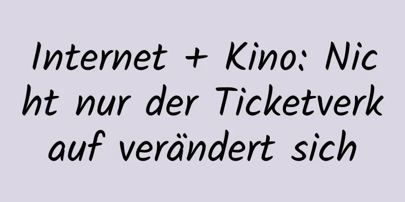 Internet + Kino: Nicht nur der Ticketverkauf verändert sich