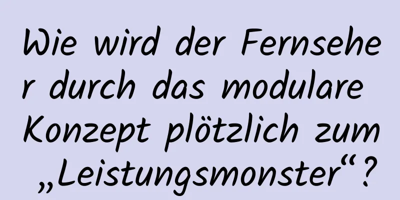 Wie wird der Fernseher durch das modulare Konzept plötzlich zum „Leistungsmonster“?