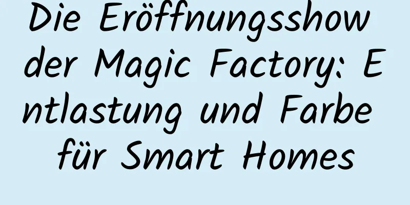 Die Eröffnungsshow der Magic Factory: Entlastung und Farbe für Smart Homes