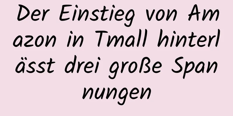 Der Einstieg von Amazon in Tmall hinterlässt drei große Spannungen