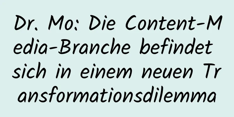 Dr. Mo: Die Content-Media-Branche befindet sich in einem neuen Transformationsdilemma