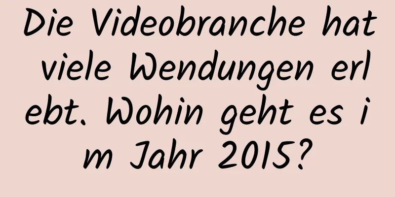 Die Videobranche hat viele Wendungen erlebt. Wohin geht es im Jahr 2015?