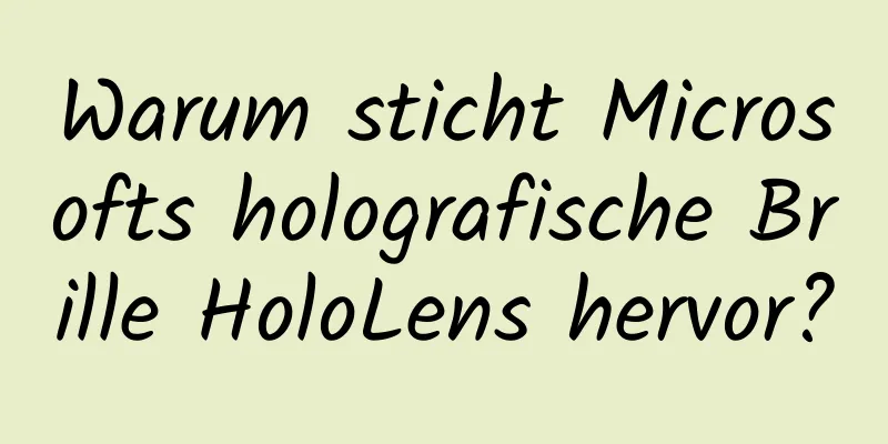 Warum sticht Microsofts holografische Brille HoloLens hervor?
