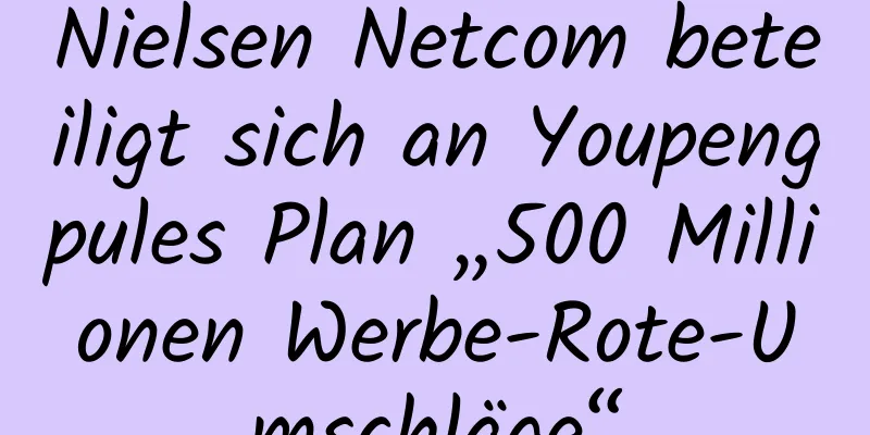 Nielsen Netcom beteiligt sich an Youpengpules Plan „500 Millionen Werbe-Rote-Umschläge“