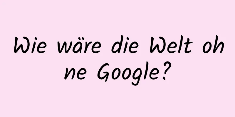 Wie wäre die Welt ohne Google?