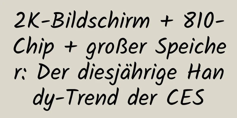 2K-Bildschirm + 810-Chip + großer Speicher: Der diesjährige Handy-Trend der CES