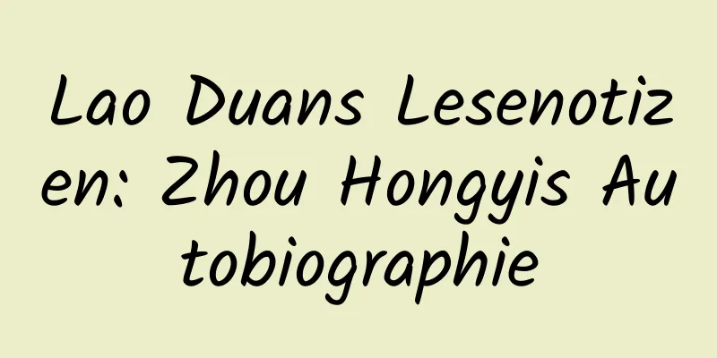 Lao Duans Lesenotizen: Zhou Hongyis Autobiographie