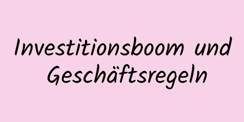 Investitionsboom und Geschäftsregeln