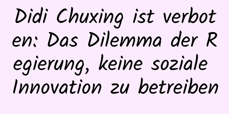 Didi Chuxing ist verboten: Das Dilemma der Regierung, keine soziale Innovation zu betreiben