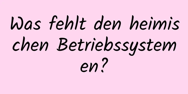 Was fehlt den heimischen Betriebssystemen?