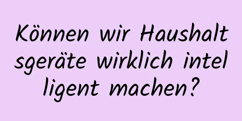 Können wir Haushaltsgeräte wirklich intelligent machen?