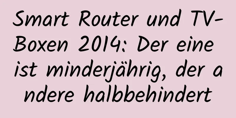 Smart Router und TV-Boxen 2014: Der eine ist minderjährig, der andere halbbehindert