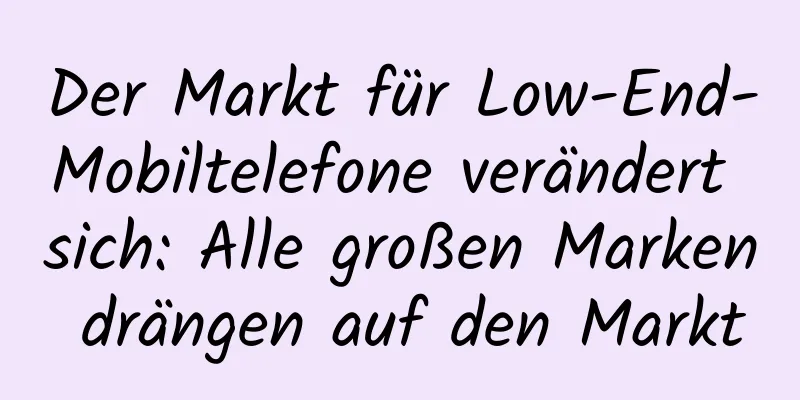 Der Markt für Low-End-Mobiltelefone verändert sich: Alle großen Marken drängen auf den Markt