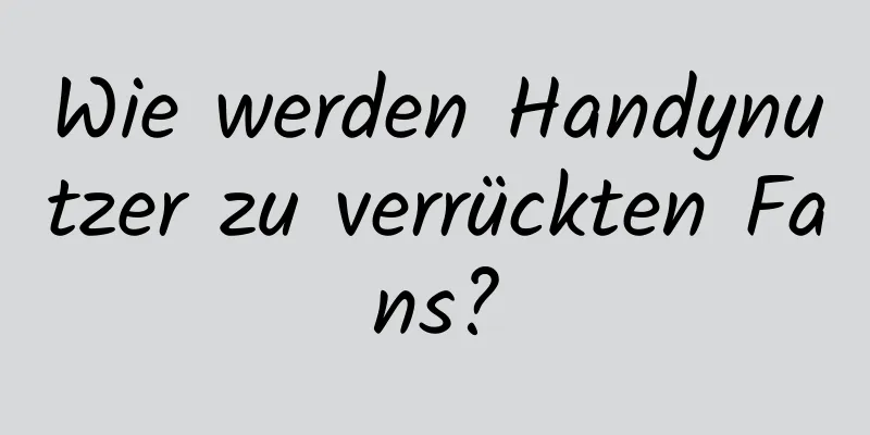 Wie werden Handynutzer zu verrückten Fans?