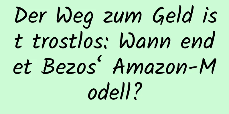 Der Weg zum Geld ist trostlos: Wann endet Bezos‘ Amazon-Modell?