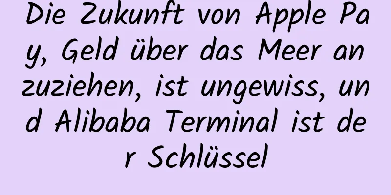 Die Zukunft von Apple Pay, Geld über das Meer anzuziehen, ist ungewiss, und Alibaba Terminal ist der Schlüssel