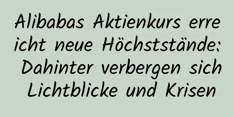 Alibabas Aktienkurs erreicht neue Höchststände: Dahinter verbergen sich Lichtblicke und Krisen