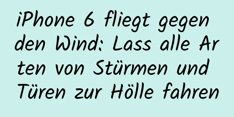 iPhone 6 fliegt gegen den Wind: Lass alle Arten von Stürmen und Türen zur Hölle fahren