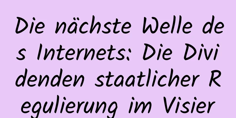 Die nächste Welle des Internets: Die Dividenden staatlicher Regulierung im Visier