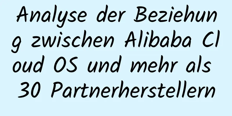 Analyse der Beziehung zwischen Alibaba Cloud OS und mehr als 30 Partnerherstellern