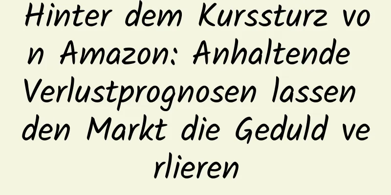 Hinter dem Kurssturz von Amazon: Anhaltende Verlustprognosen lassen den Markt die Geduld verlieren