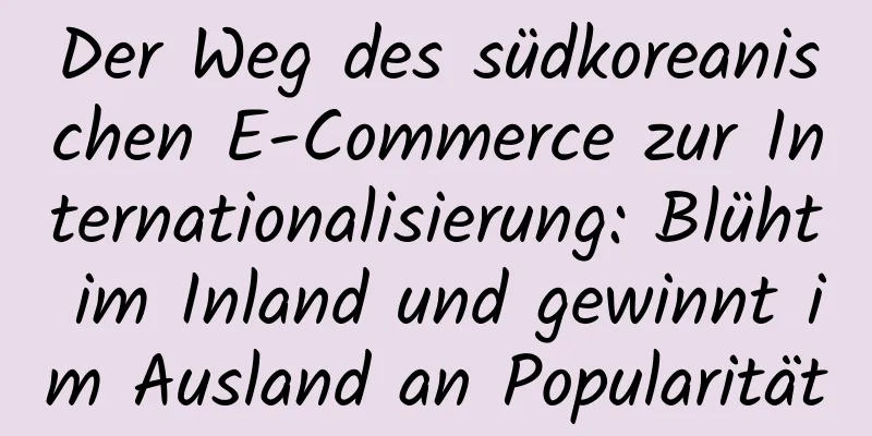 Der Weg des südkoreanischen E-Commerce zur Internationalisierung: Blüht im Inland und gewinnt im Ausland an Popularität