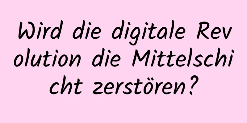 Wird die digitale Revolution die Mittelschicht zerstören?