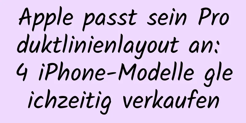 Apple passt sein Produktlinienlayout an: 4 iPhone-Modelle gleichzeitig verkaufen