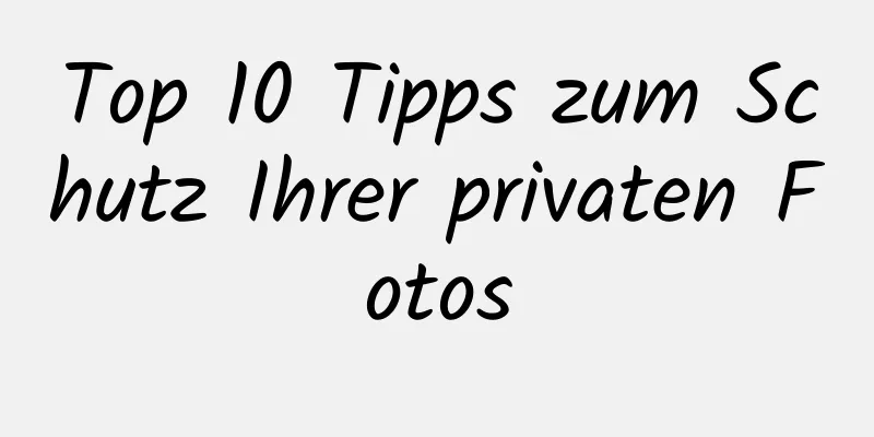 Top 10 Tipps zum Schutz Ihrer privaten Fotos