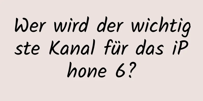 Wer wird der wichtigste Kanal für das iPhone 6?