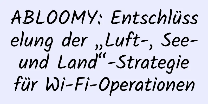 ABLOOMY: Entschlüsselung der „Luft-, See- und Land“-Strategie für Wi-Fi-Operationen