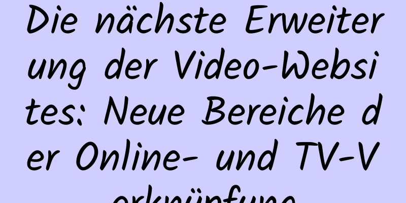 Die nächste Erweiterung der Video-Websites: Neue Bereiche der Online- und TV-Verknüpfung